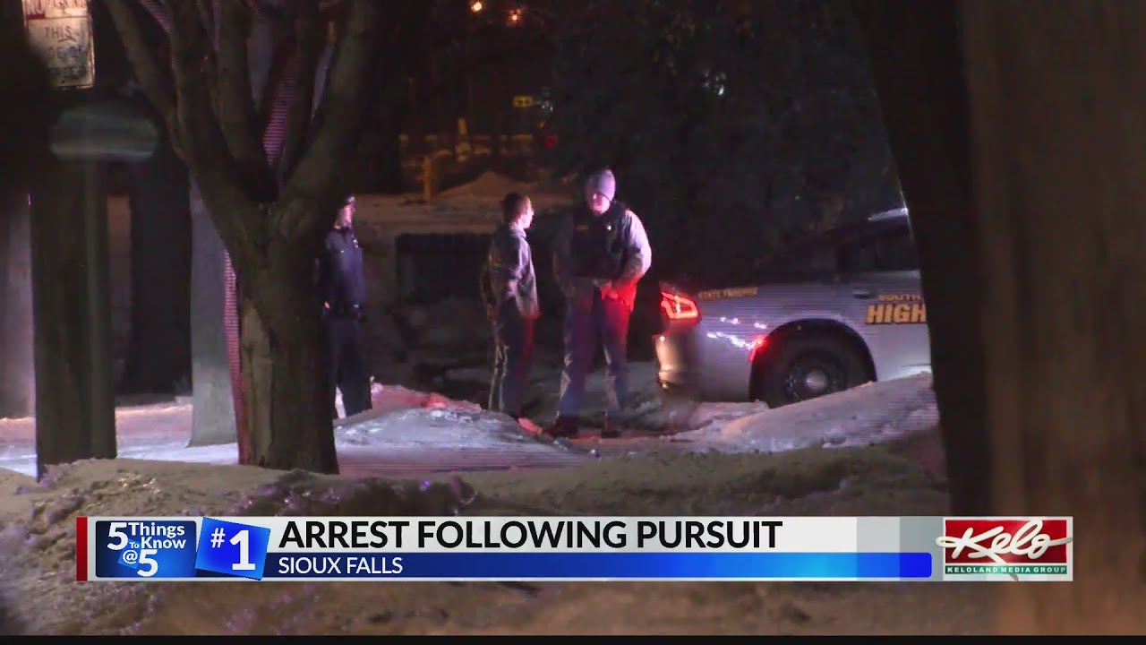 Sioux Falls man arrested following chase - YouTube