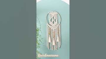 DIY Macrame Dream Catcher - tutorial ⬆️ #macrame #wallhanging #dreamcatcher #bohoart #howtomake
