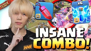 Kazuma's RAGE GEM Zap Root Rider attack is UNSTOPPABLE! BEST TH16 Attack in Clash of Clans!