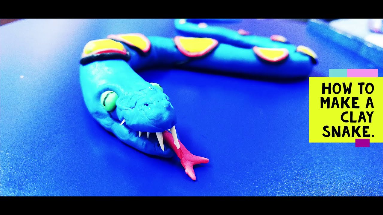 easy clay for children's in simple steps, sculpting clay cobra