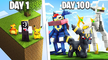 I Spent 100 Days in Cobblemon SKYBLOCK VS. my Rival!