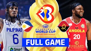 Philippines v Angola | Full Basketball Game | FIBA Basketball World Cup 2023