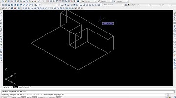 Isometric Projection using auto CAD Example 6( part - I)