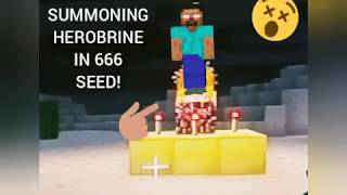 I SUMMONED HEROBRINE in 666 minecraft seed(scary video)!!!