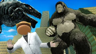 KING KONG VS GODZILLA BATTLE in Gmod! - Garry's Mod Roleplay Multiplayer screenshot 2