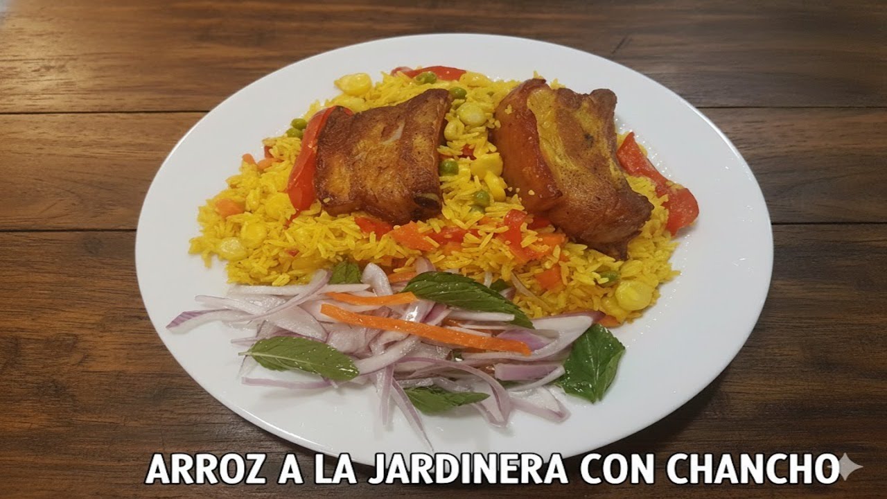 🔥 El arroz a la jardinera con chancho que siempre sale bien | paso a paso