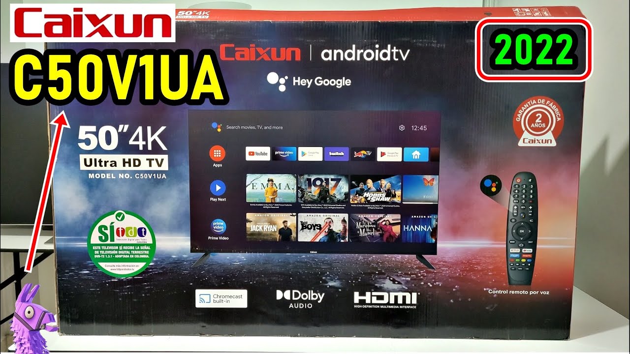 Televisor CAIXUN 50 Pulgadas LED Uhd4K Smart TV C50V1UA
