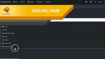 Guidelines Engine - Authentise FLOWS