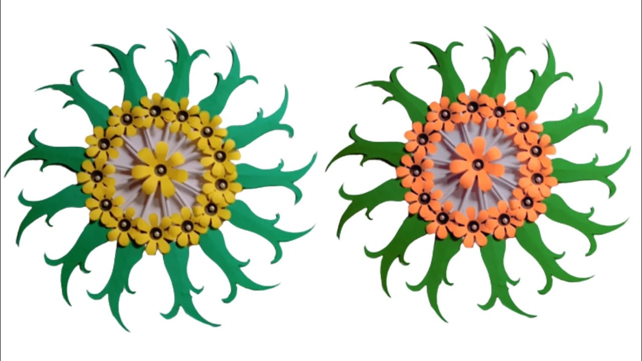 make-a-beautiful-flower-wall-hanging-with-colour-paper-very-easy-to