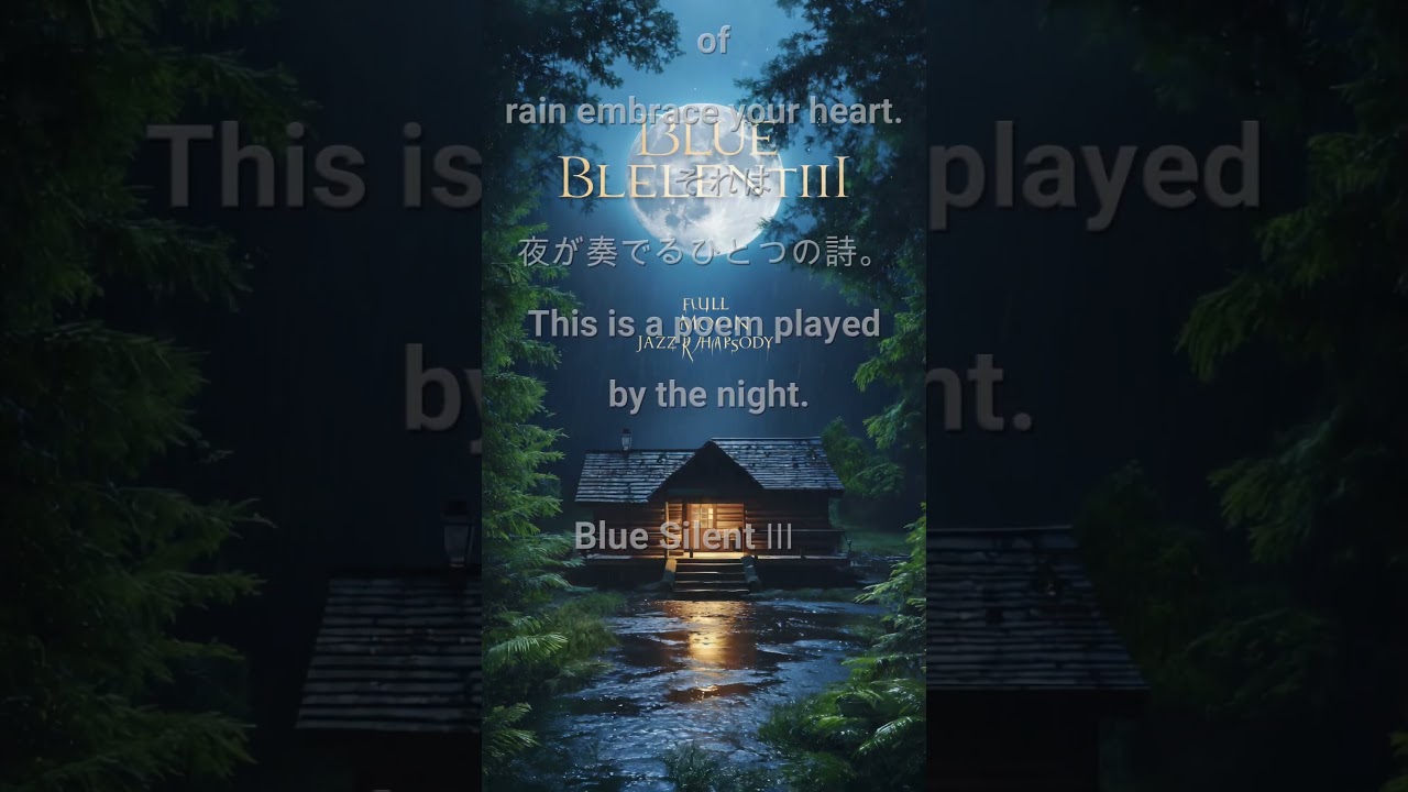 Blue Silent Ⅲ｜蒼き静寂と月光の記憶 — Rain & Moonlight Cinematic Soundscape | 4K Short