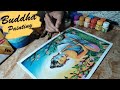 Gautam Buddha Painting, Buddha Drawing, Acrylic Painting Tutorial 😍