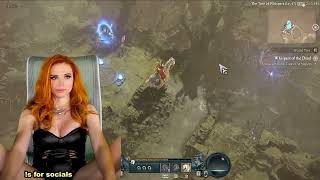 Diablo 4 - Amouranth singing with her legs open