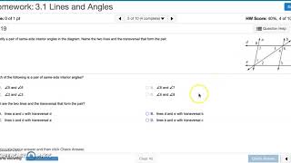 Geometry: 3-1 Lines and Angles MathXL