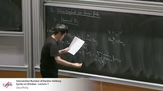 Zeyu Wang: Intersection Number of Rankin–Selberg Cycles on Shtukas - Lecture 1