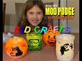 How to easily make Mod Podge Table Lamp Halloween Kid Crafts