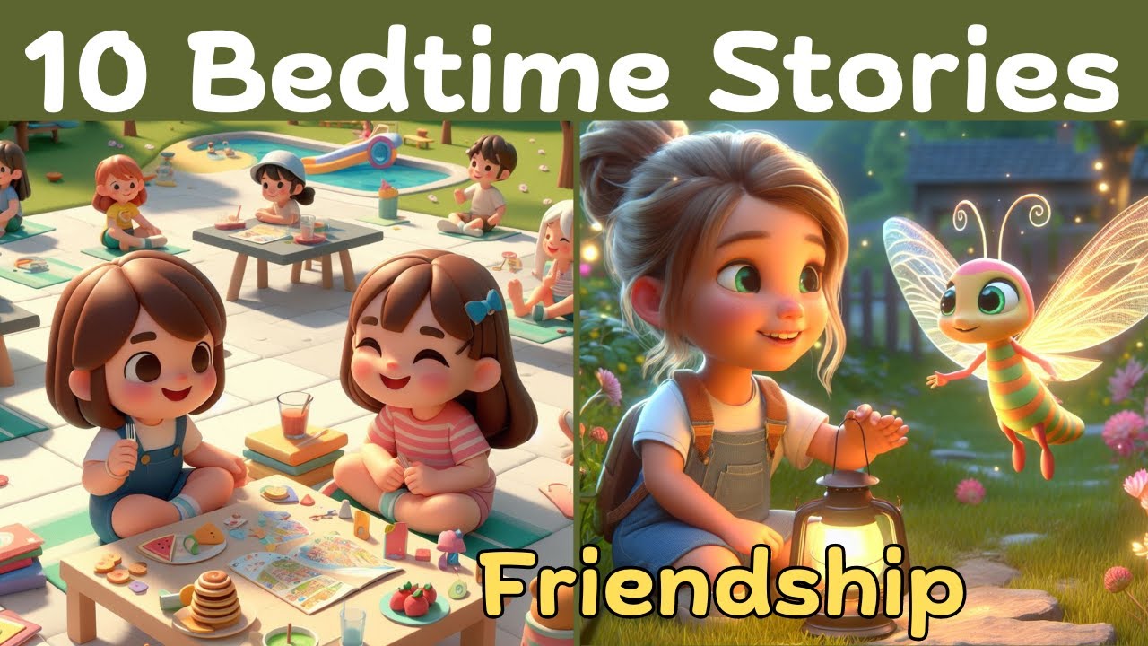 Top 10 Bedtime stories Friendship and Teamwork stories for kids One hour deep sleep music