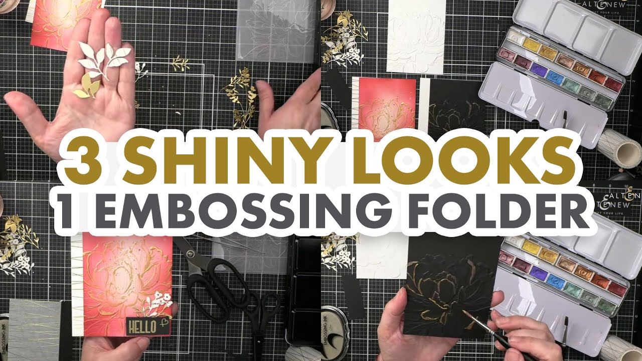 LIVE! 3 Ways to Shine with One Embossing Folder - YouTube