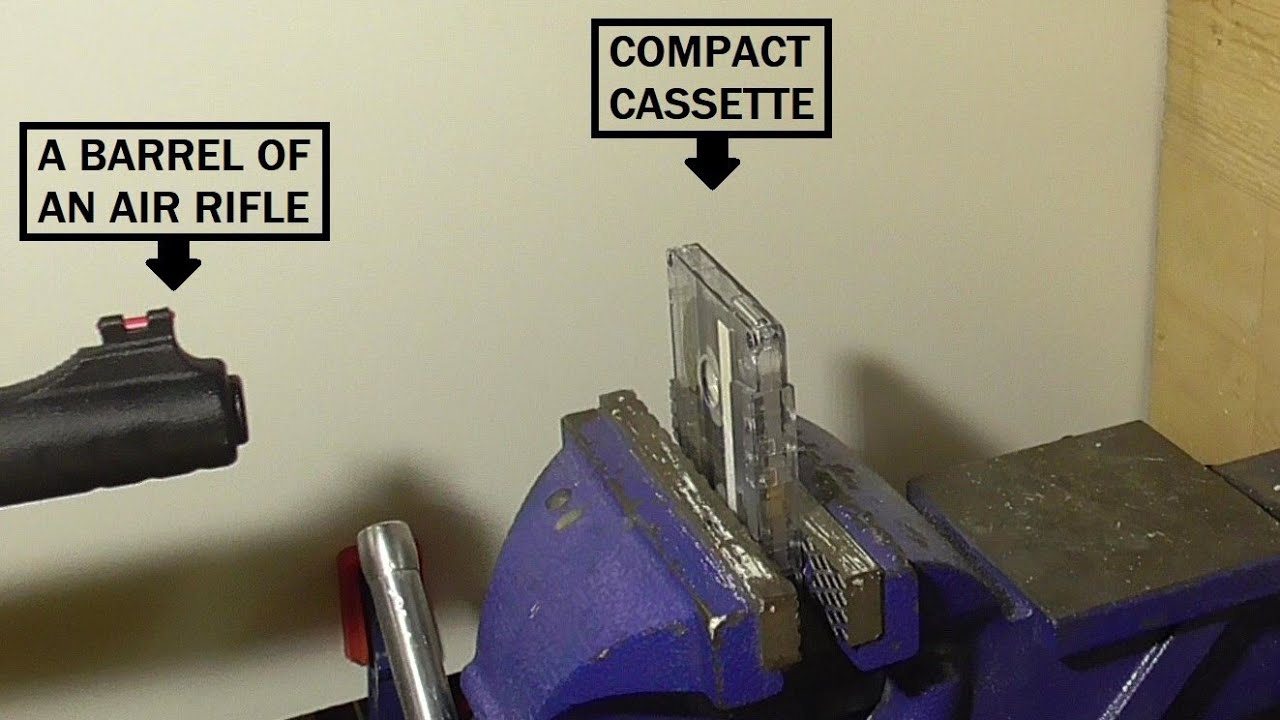 Air rifle vs. Audio & VHS cassettes