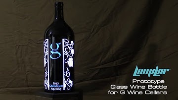 LumiLor Prototype Wine Bottle for G Wine Cellars