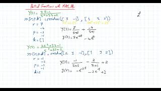 Partial Fractions using MATLAB