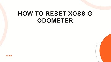 How to Reset Xoss G Odometer