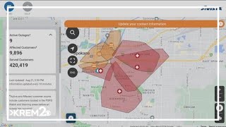 Huge power outage impacting nearly 10,000 Spokane Avista customers