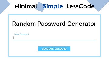 Build Random Password Generator with HTML, CSS & JavaScript | JavaScript Mini Project