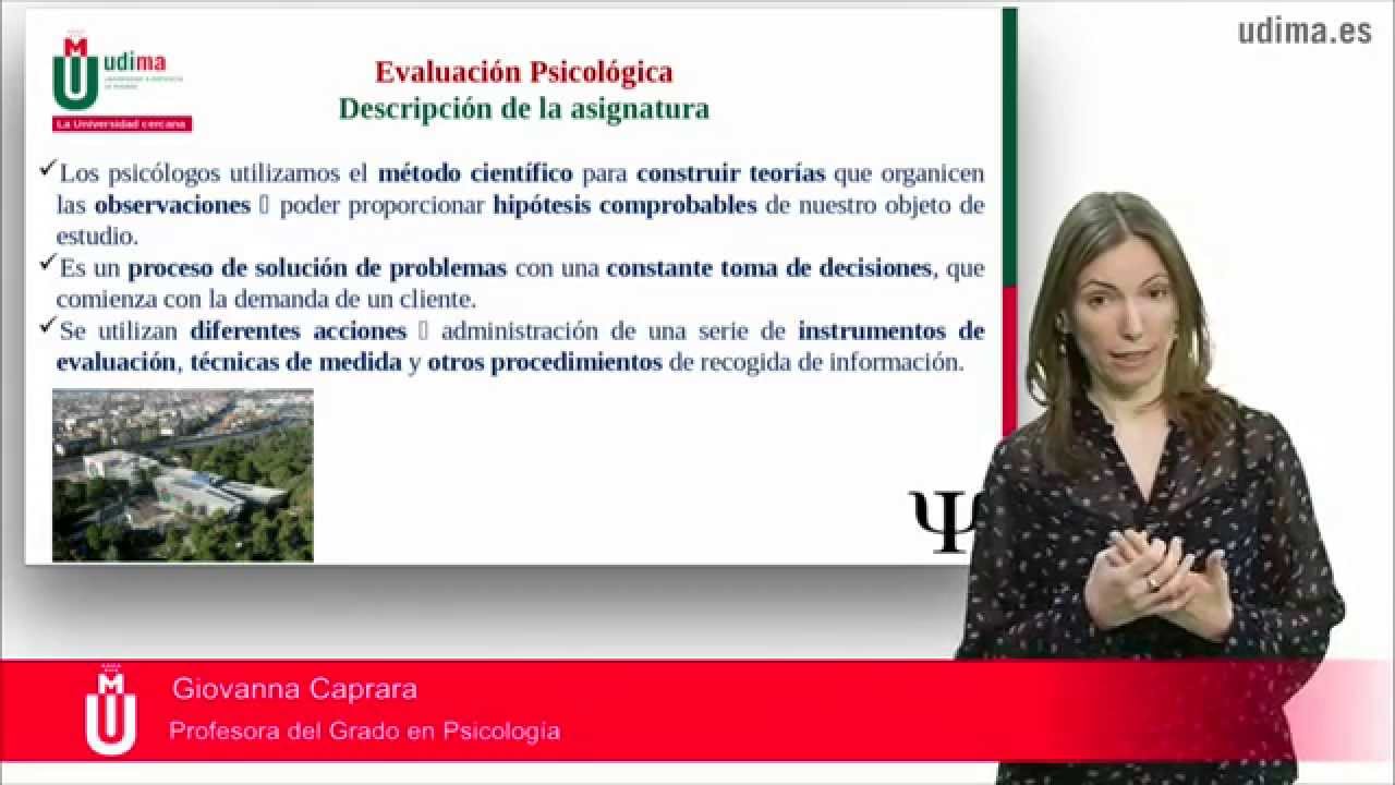 Presentaci n De La Asignatura Evaluaci n Psicol gica YouTube