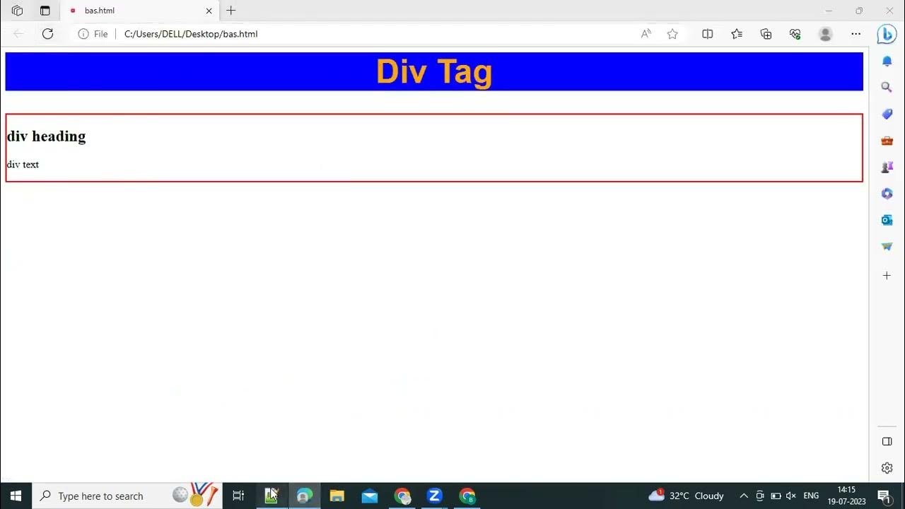 How to use DIV tag in HTML | DIV tag html - YouTube