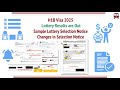 H1b visa 2025 lottery results are released selection notice sample how to check results timeline