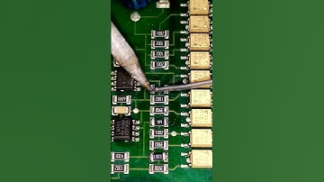 Soldering SMD Resistor on PCB with Soldering Iron and Solder Wire Lead