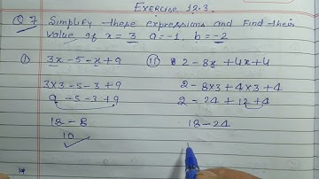 Class 7 - Exercise 12.3 - Q 7 | Simplify these expression