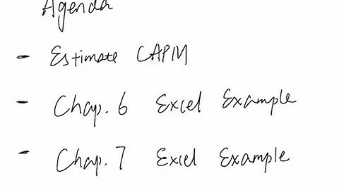 20221015 - Estimate CAPM and Excel Examples