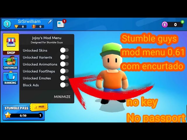 Stumble Guys v0.61 Apk Mod Menu [Desbloqueado]