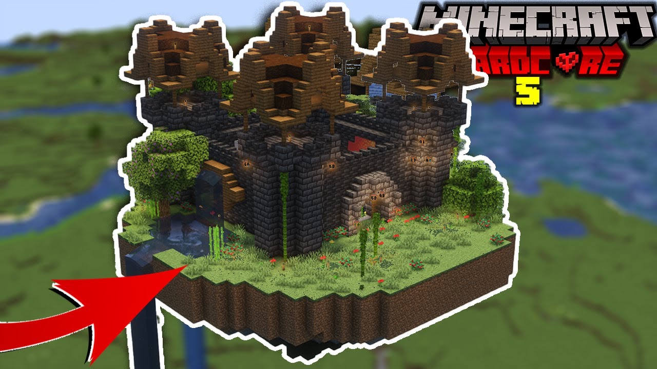 I Built A Floating Castle In Minecraft Hardcore (#5) - YouTube
