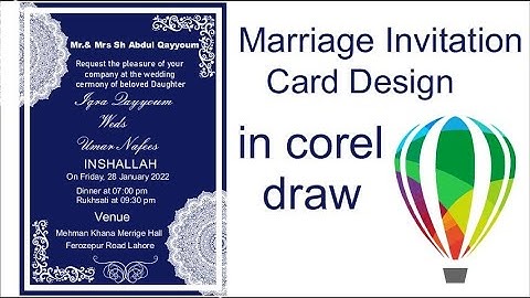 Wedding invitation card design _ Corel Draw Tutorial _ How to make wedding Card Design in Corel Draw