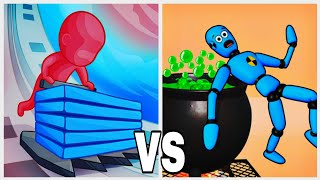 Stack Colours vs Puppet Bone Smashing Game - ASMR Gameplay New Update  screenshot 3