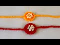 Rakhi Design, Woolen Rakhi  | Crochet Rakhi making at home | Crosia Design Rakhi 👌 | SantoshAllArt