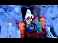 PAW PATROL en el TREN del FANTASMA! Halloween 2023 patrulla canina cachorros train tren juguete toys