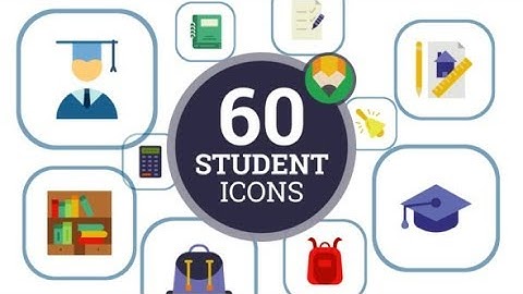 Icons Pack Student University College Flat Animated Icons by animated-icons | AE Element Template