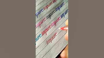 "impure"how to Write Beautiful Print Handwriting #shorts