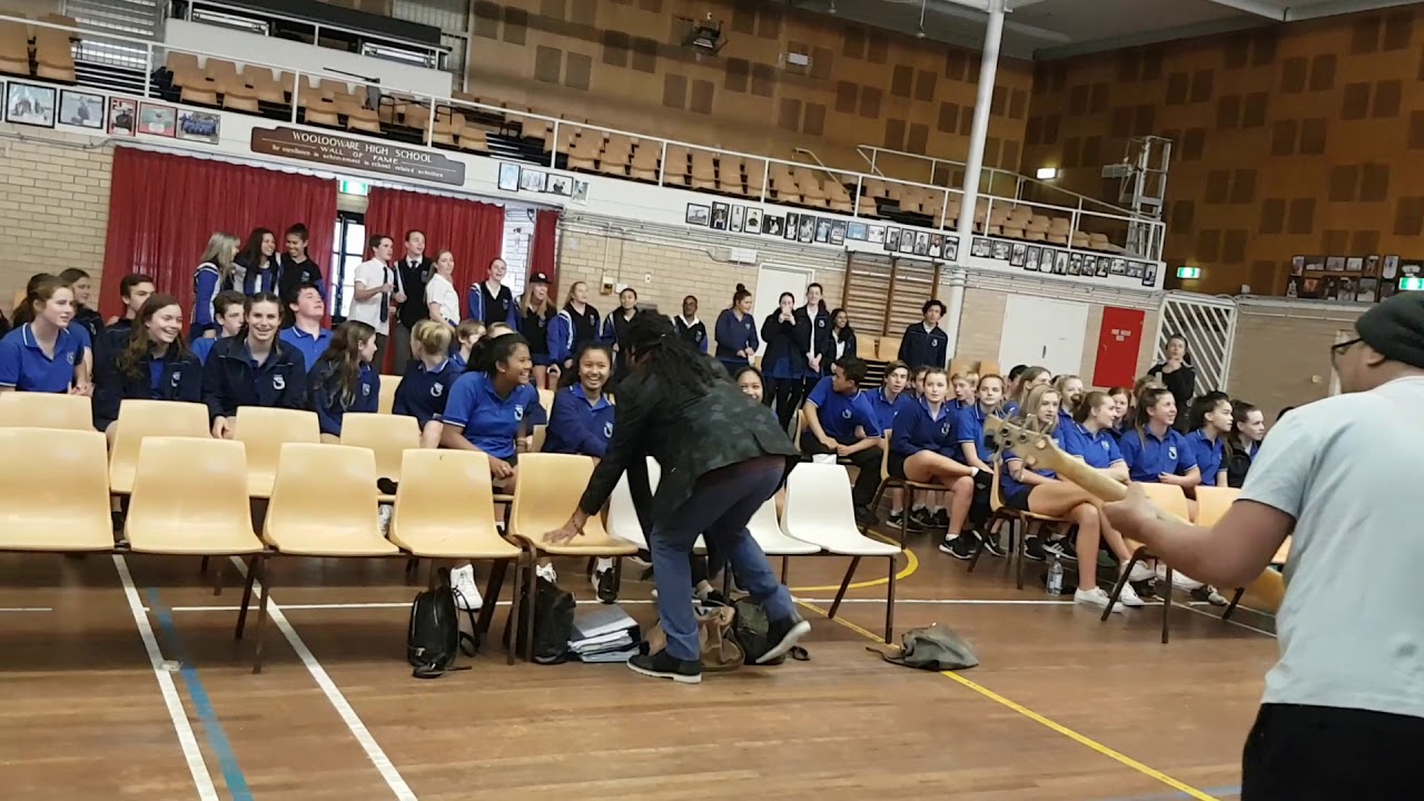 Michael J (Michael Idol) Woolooware High School Visit singing Jogja Love Story