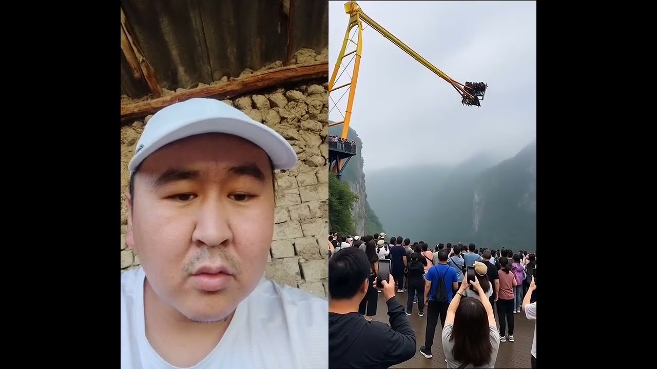 Cliffside Swing Spars Mid Air Tourists SCREAM As Ride Breaks Shorts
