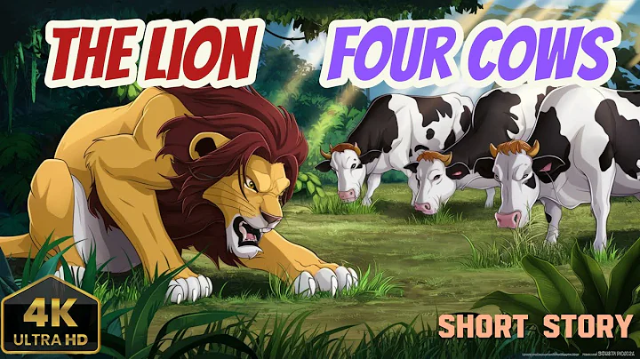 4 Cows And Lion Story in English | Bedtime Stories for Kids | Moral Stories | Fairy Tales | Animal