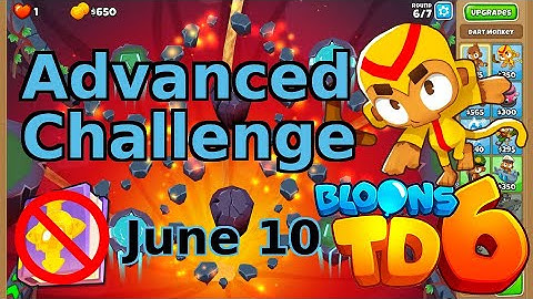 Bloons TD 6 Advanced Challenge | Deflation Chimps | No MK | June 10 2022