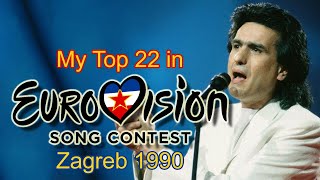 Eurovision 1990 - My Top 22 [with comments]