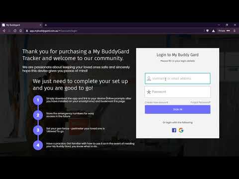 How to log in and out from My Buddy Gard GPS Tracking APP