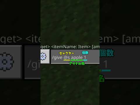 ショートコマンド解説1【マイクラ】【マインクラフト】#shorts