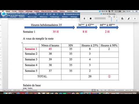 Vidéo: Comment Compter Les Heures Supplémentaires En