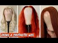 WIG TRANSFORMATION: how to dye a synthetic wig & thinning it (detailed) | Freedom Official